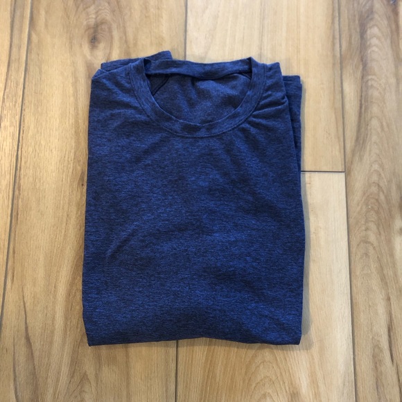 Lululemon Surge Warm Long Sleeve in Heathered Cerulean Blue / Black XL - Picture 5 of 9